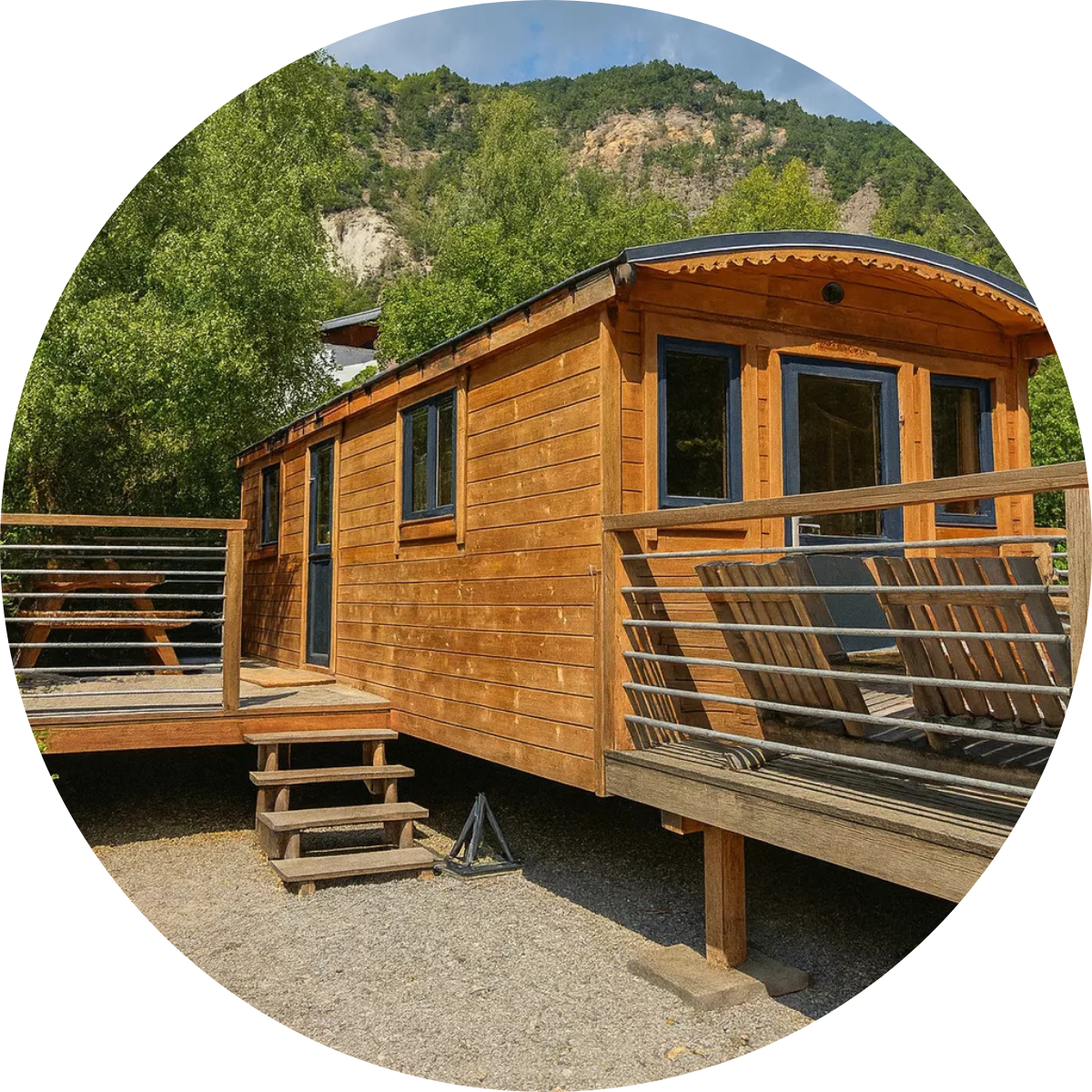 Nuit roulotte Camping le Cians